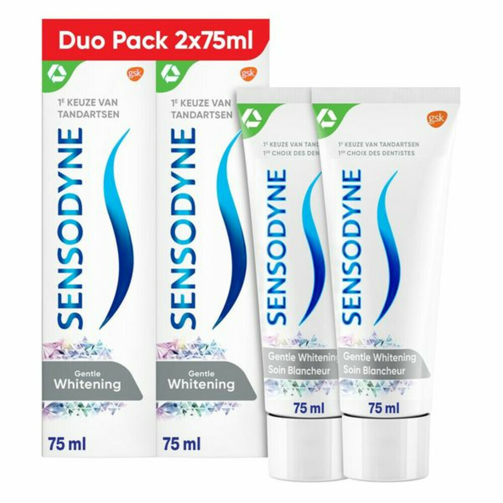 6x Sensodyne Tandpasta Gentle Whitening Duo 2 x 75 ml