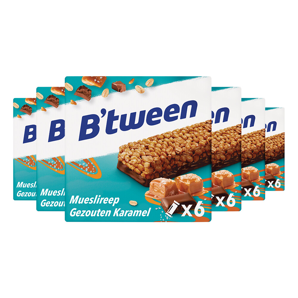 6x Hero B'tween Mueslireep Salted Caramel 6x23 gr
