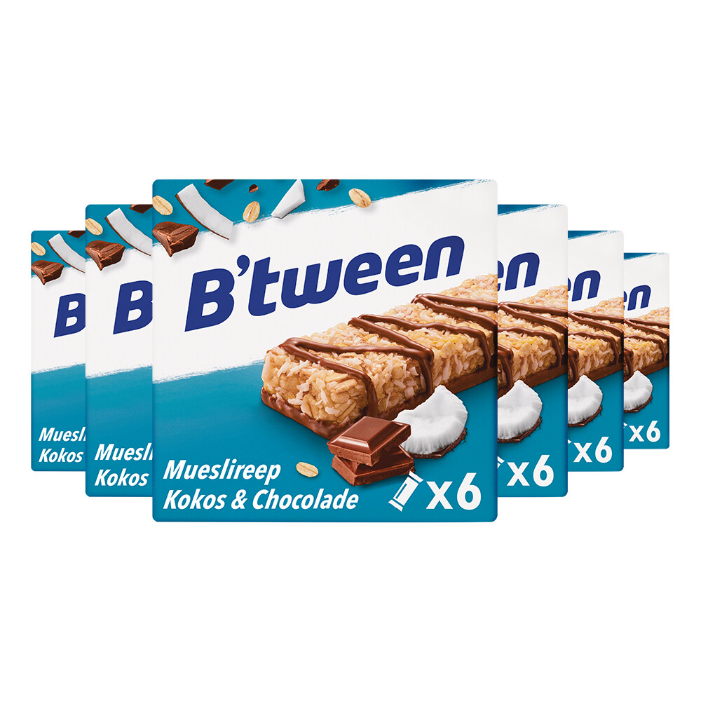 6x Hero B'tween Mueslireep Kokos 6x25 gr