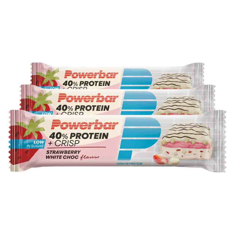 3x PowerBar Proteine + Crisp Strawberry White Choc 40 gr