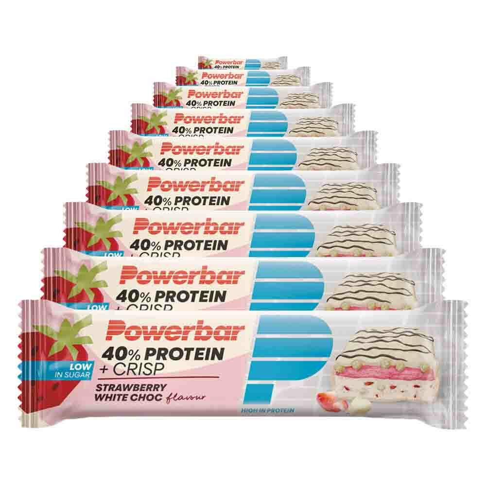 9x PowerBar Proteine + Crisp Strawberry White Choc 40 gr