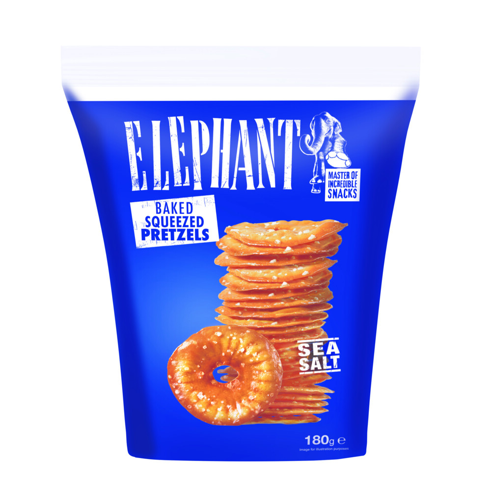 Elephant Pretzels Zeezout 180 gr