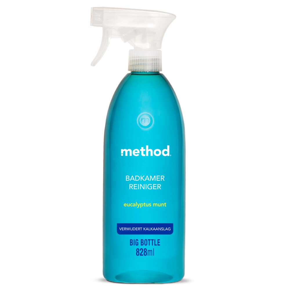 2e halve prijs: Method Badkamerreinigerspray Munt Eucalyptus 828 ml