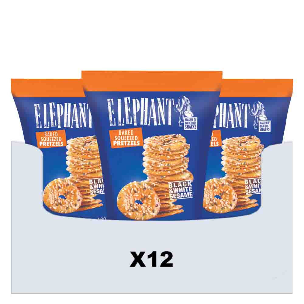 12x Elephant Pretzels Sesam 180 gr
