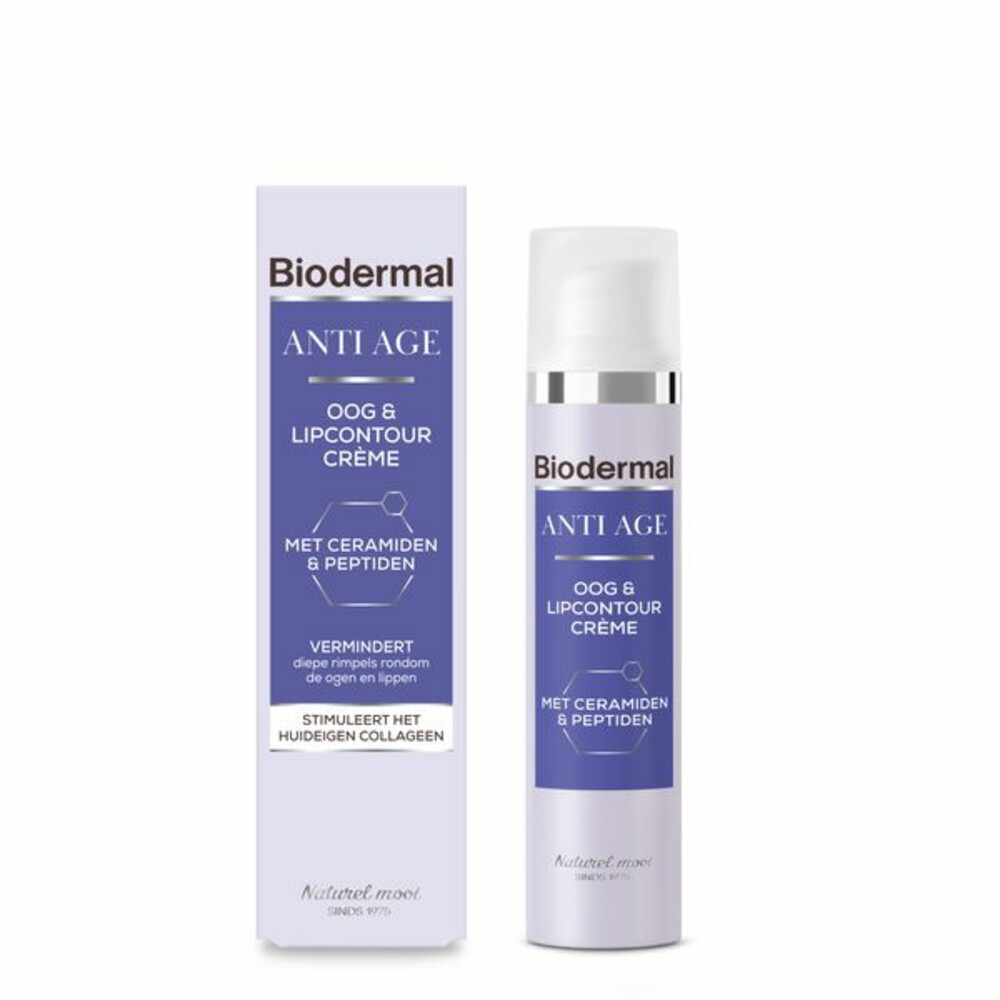 1+1 gratis: Biodermal Oog&Lip Contour crème Anti Age 15 ml