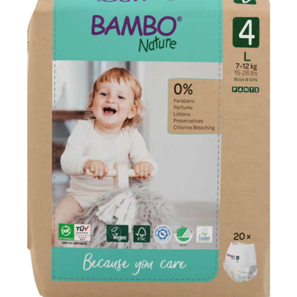 Bambo Nature Luierbroekjes Maat 4 (7-12 kg) 20 stuks