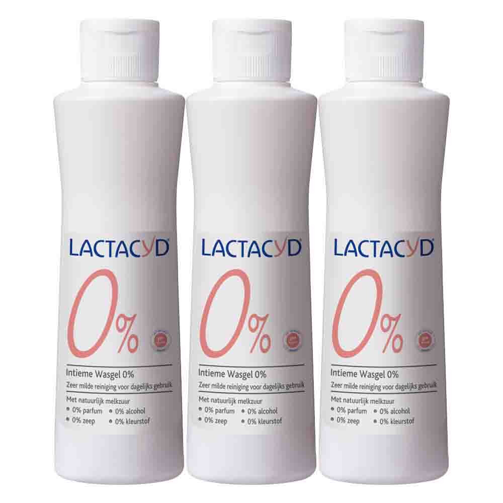 3x Lactacyd Wasemulsie 0% 250 ml
