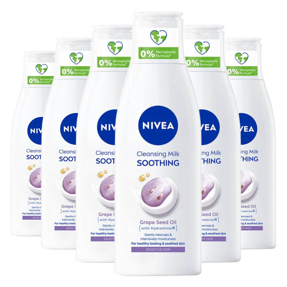 6x NIVEA Reinigingsmelk Sensitive 200 ml