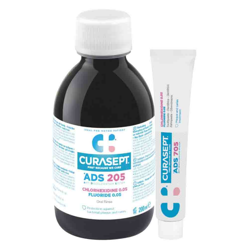 Curasept 0,05% CHX Mondspoeling en Gel-Tandpasta Pakket