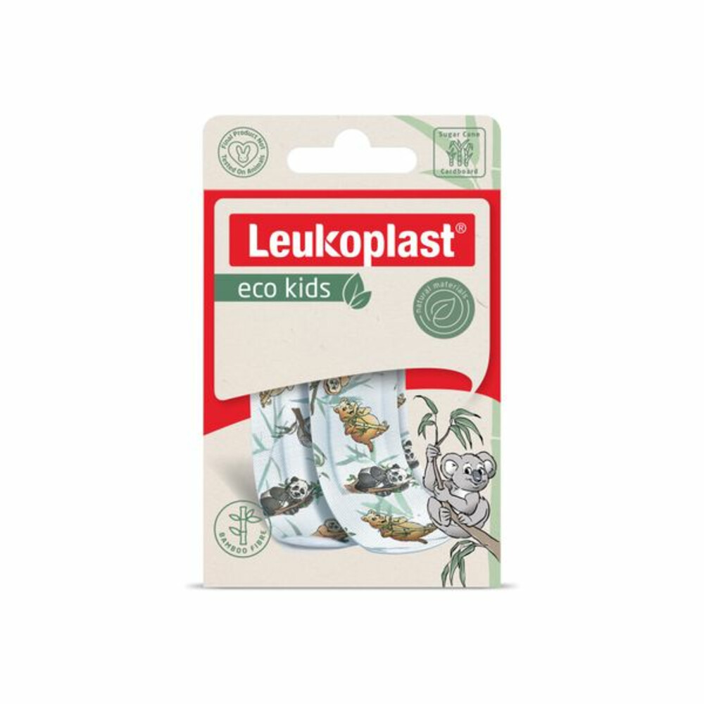 2x Leukoplast Eco Pleisters Kids 8 x (19x72mm) en 4 x (38x72mm) 12 stuks