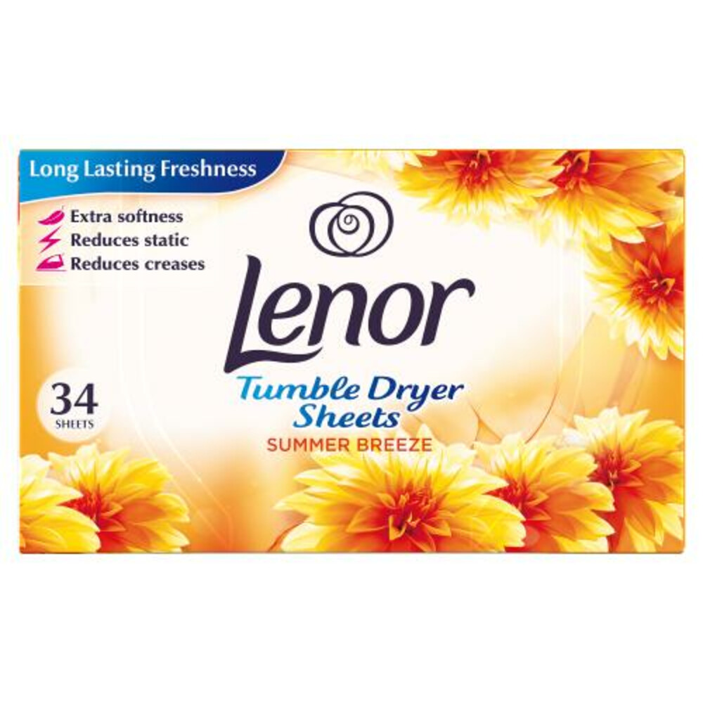 Lenor Droogtrommeldoekjes Summer Breeze 34 stuks