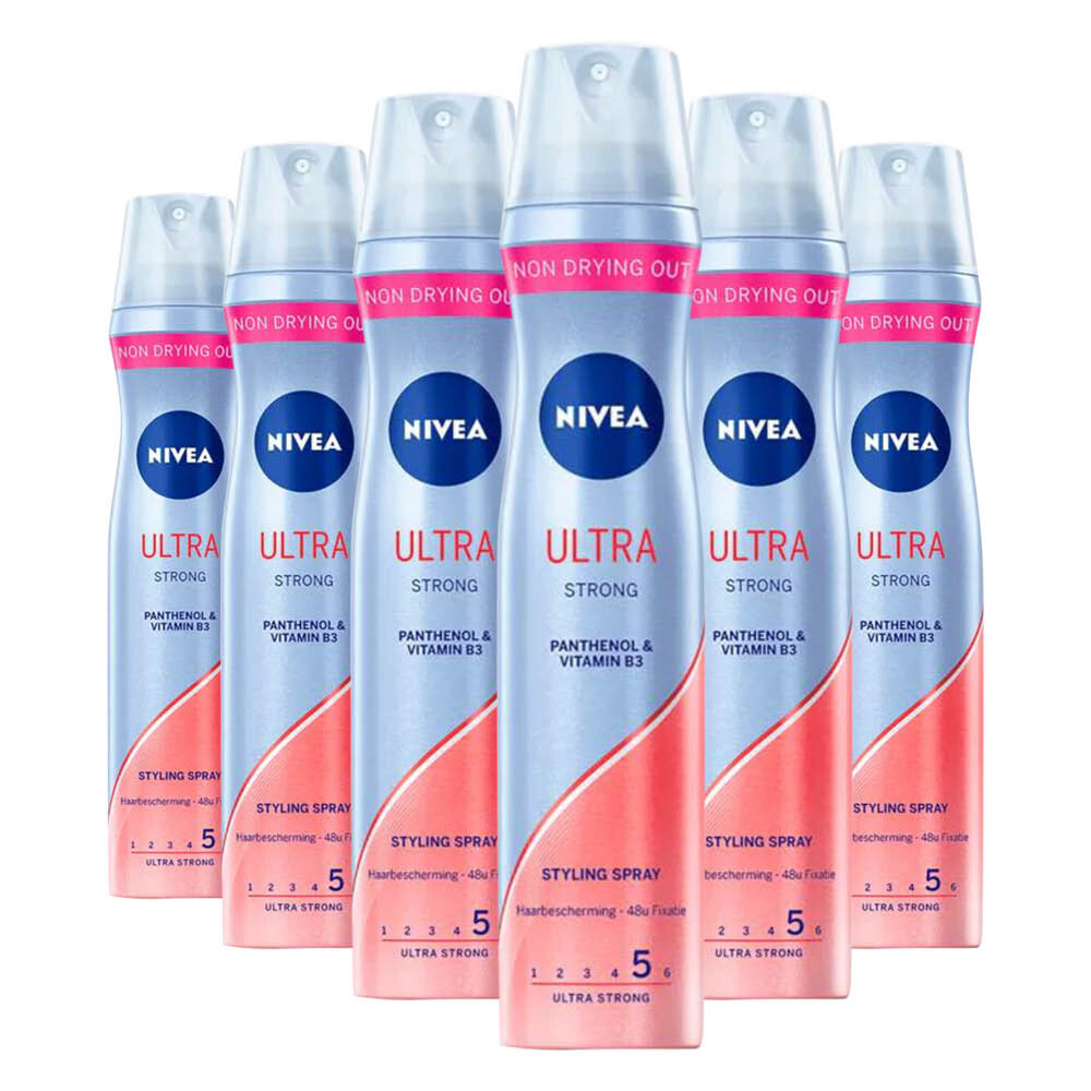 6x Nivea Haarspray Ultra Strong 250 Ml