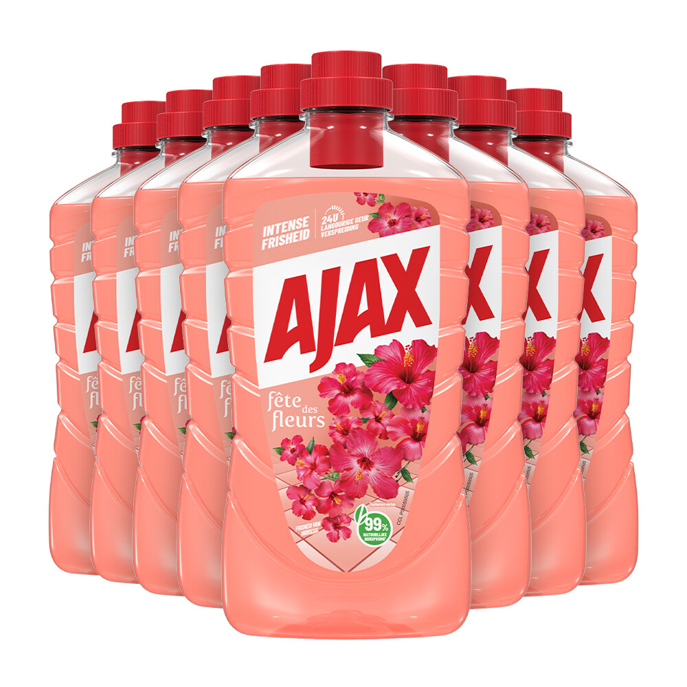 8x Ajax Allesreiniger Fete de Fleur Hibiscus 1 liter