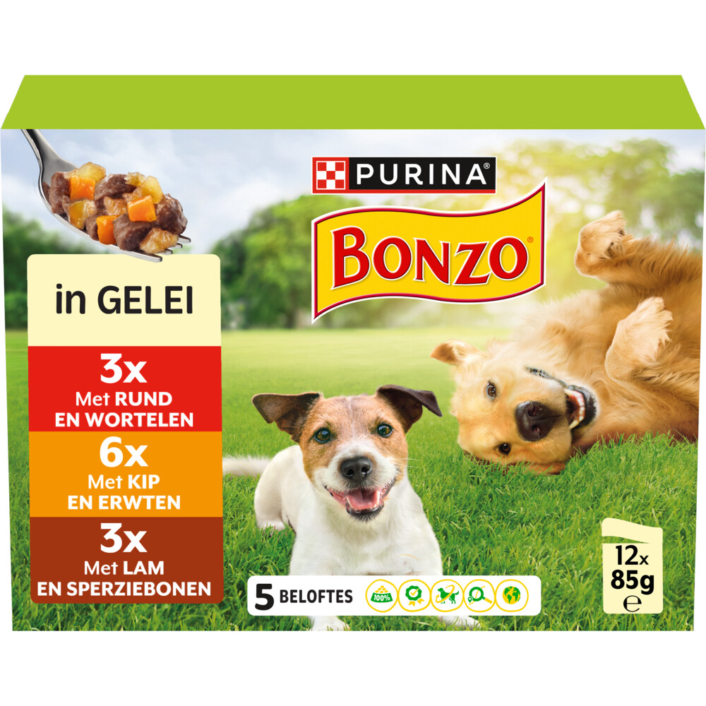 4x Bonzo Pouch in Gelei Multipack 12 x 85 gr