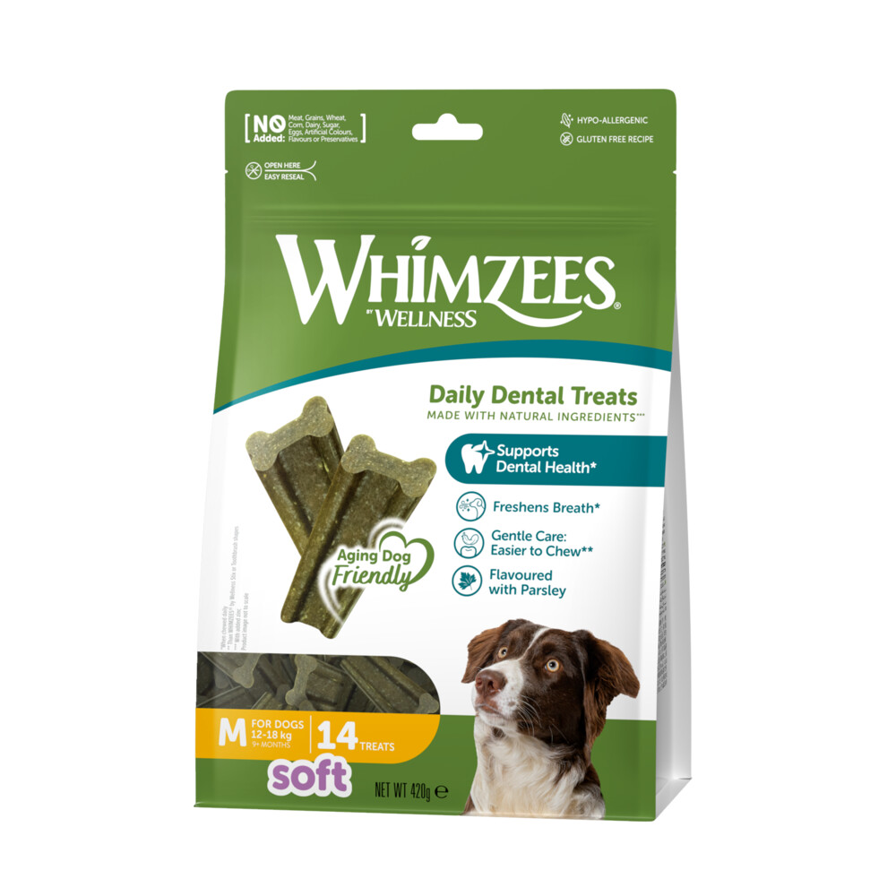 6x Whimzees Value Bag Soft M 14 stuks