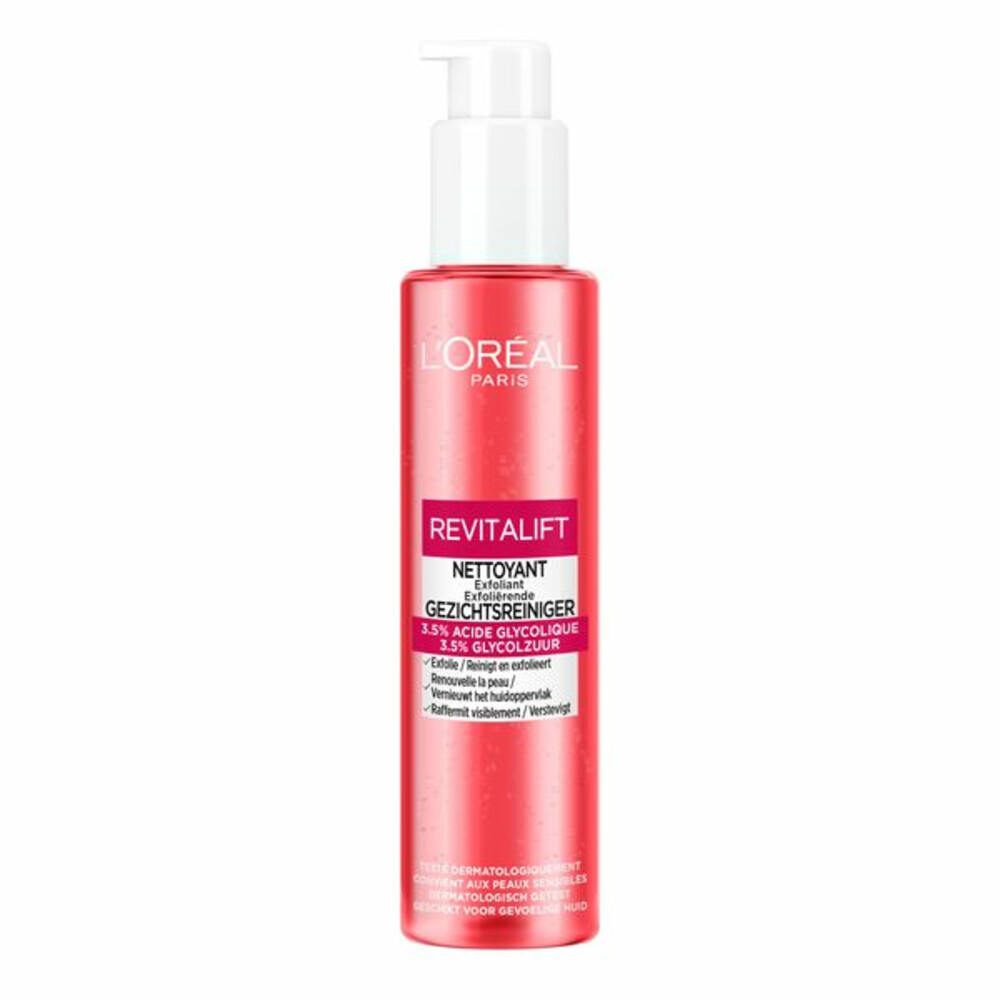 6x L'Oréal Revitalift Exfolierende Reiniginsgel met Glycolzuur 150 ml