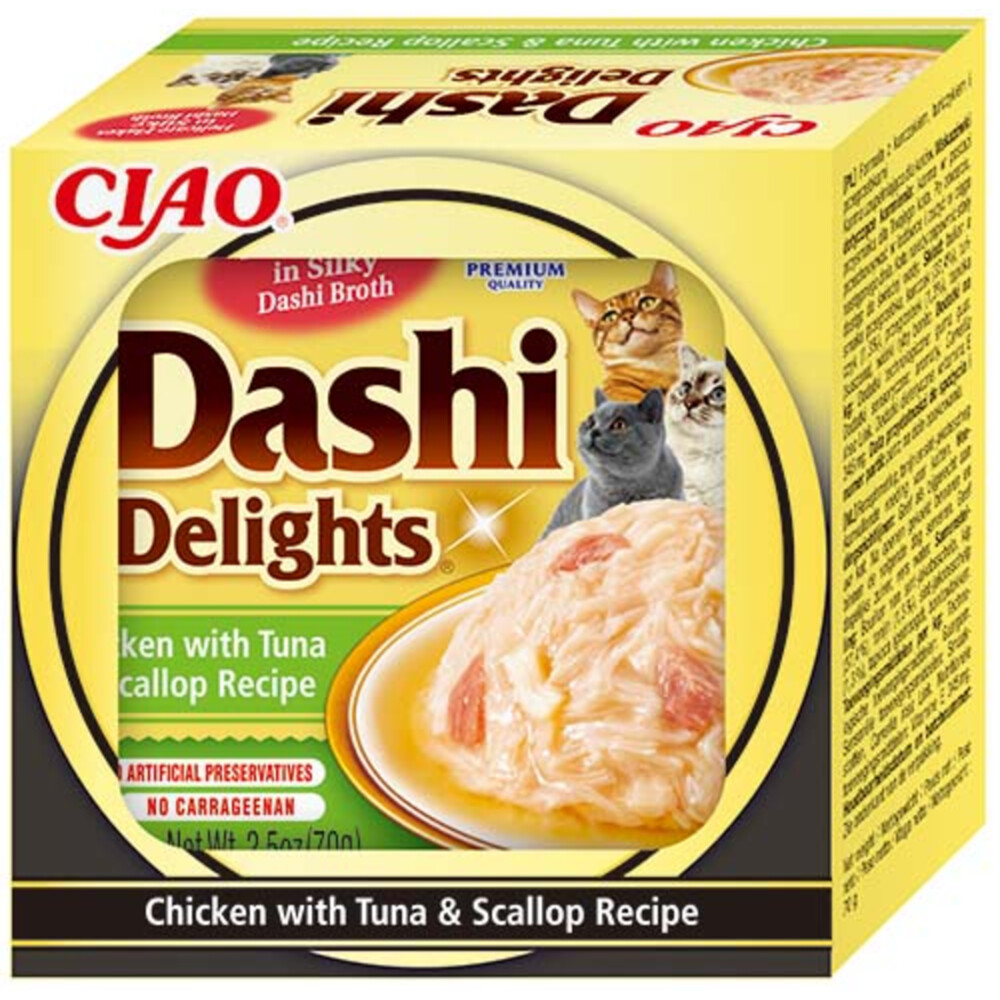 Ciao Dashi Delights Kattenvoer Nat Chicken&Tuna&Scallop 70 gr