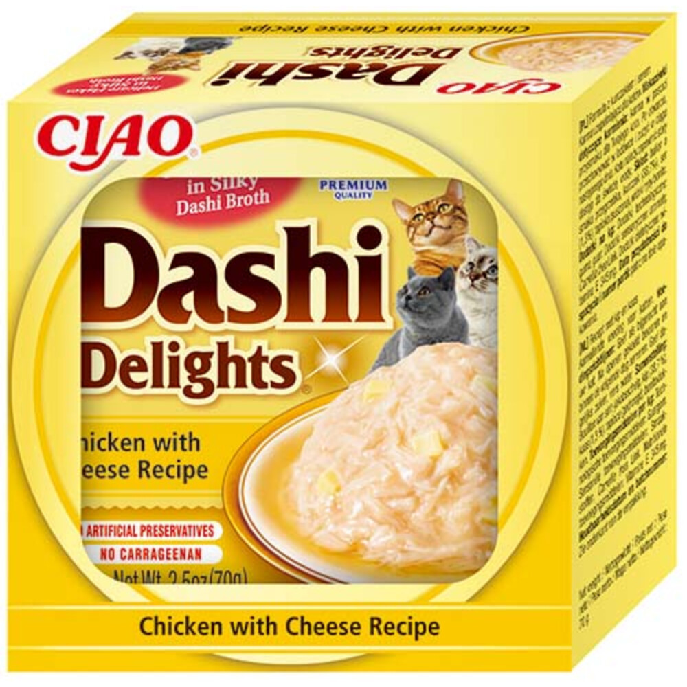 Ciao Dashi Delights Kattenvoer Nat Chicken&Cheese 70 gr