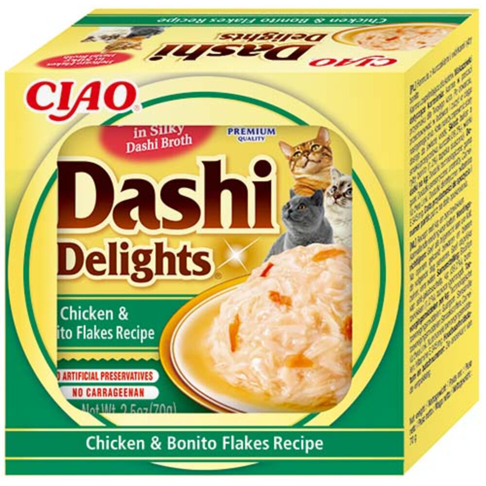 Ciao Dashi Delights Kattenvoer Nat Chicken&Bonito Flakes 70 gr