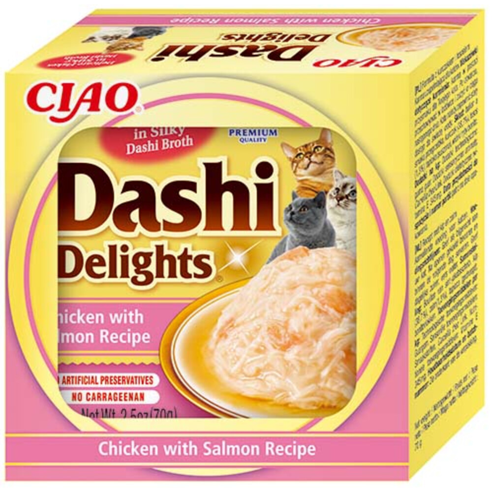 Ciao Dashi Delights Kattenvoer Nat Chicken&Salmon 70 gr