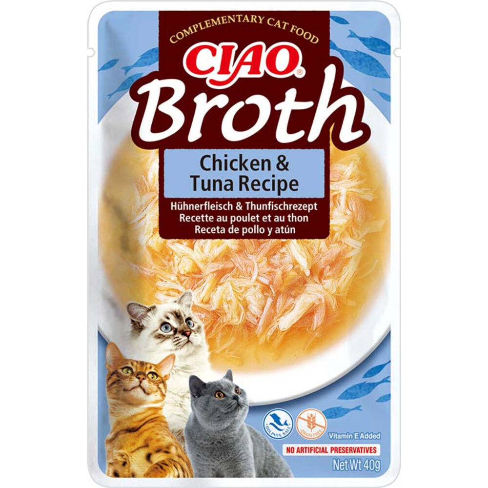 Ciao Broth Kattensnack Chicken&Tuna 40 gr