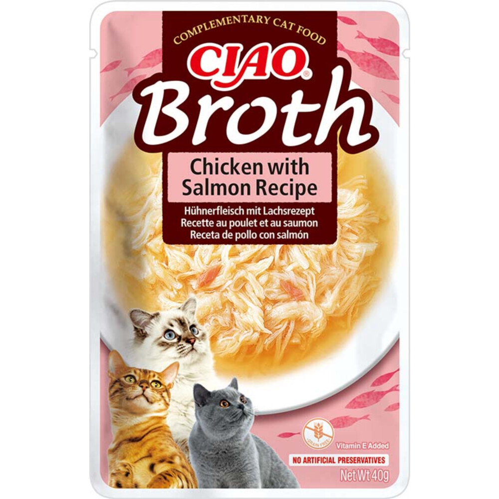 Ciao Broth Kattensnack Chicken&Salmon 40 gr