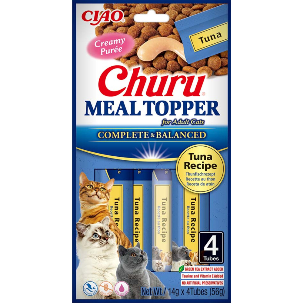 12x Ciao Churu Meal Topper Kattenvoer Tuna 4 x 14 gr