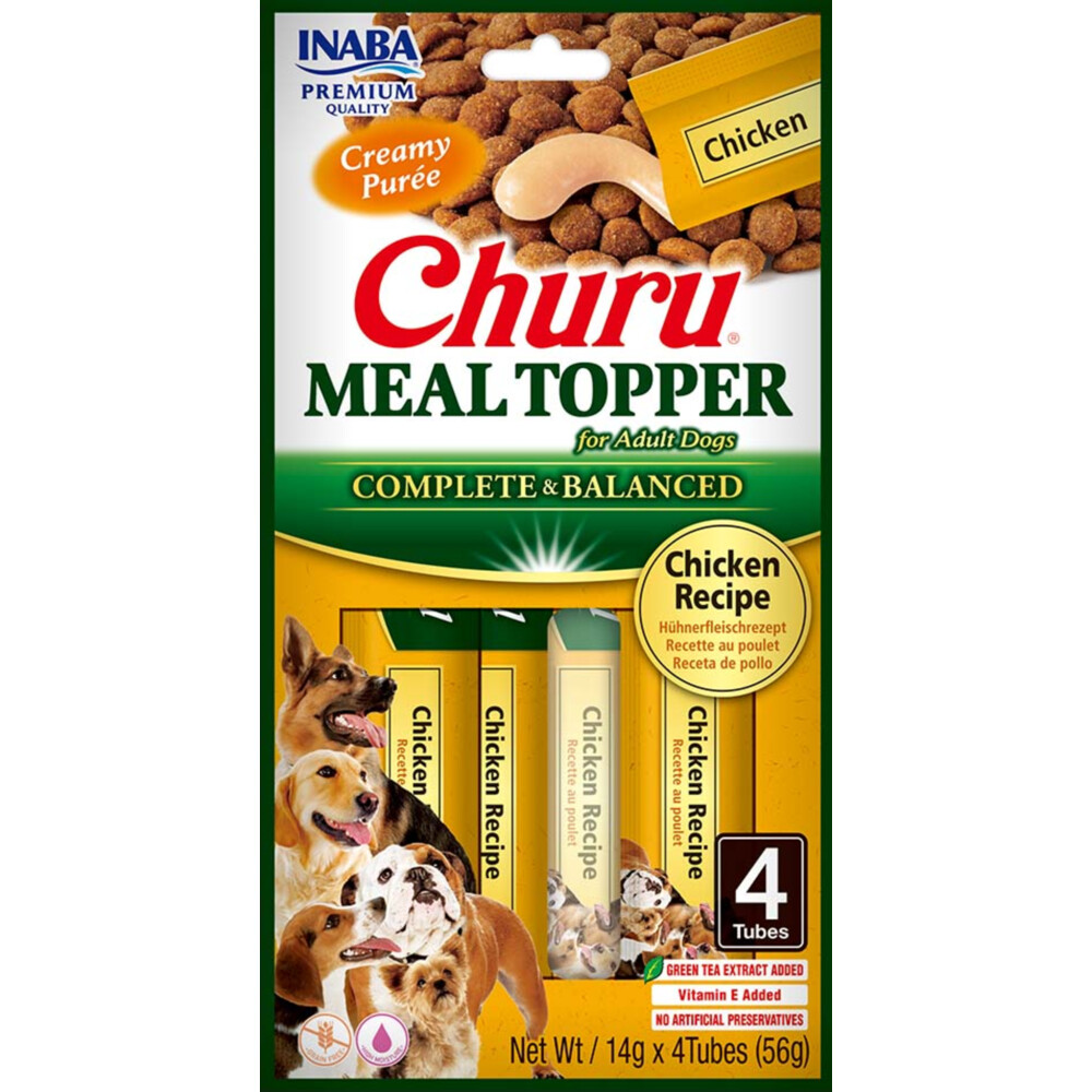 12x Inaba Churu Meal Topper Hondenvoer Chicken 4 x 14 gr