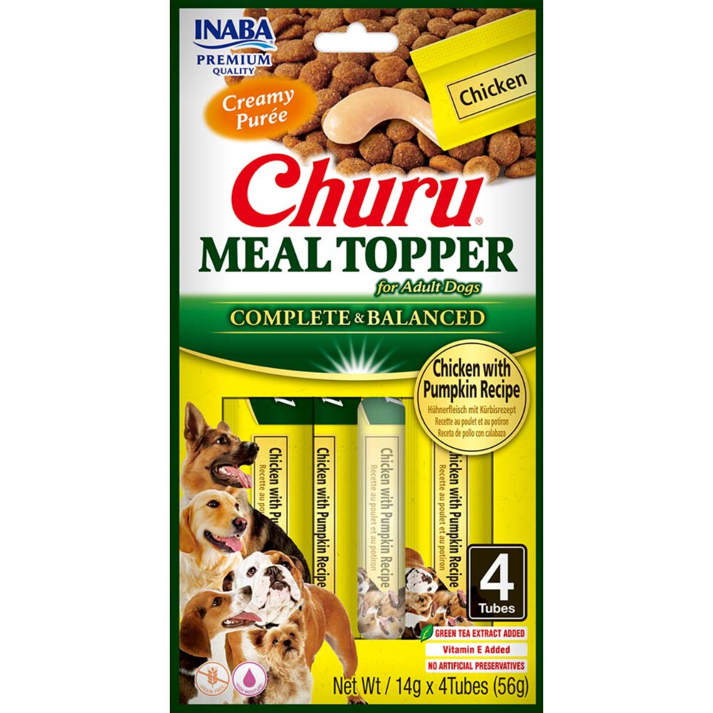 12x Inaba Churu Meal Topper Hondenvoer Chicken&Pumpkin 4 x 14 gr