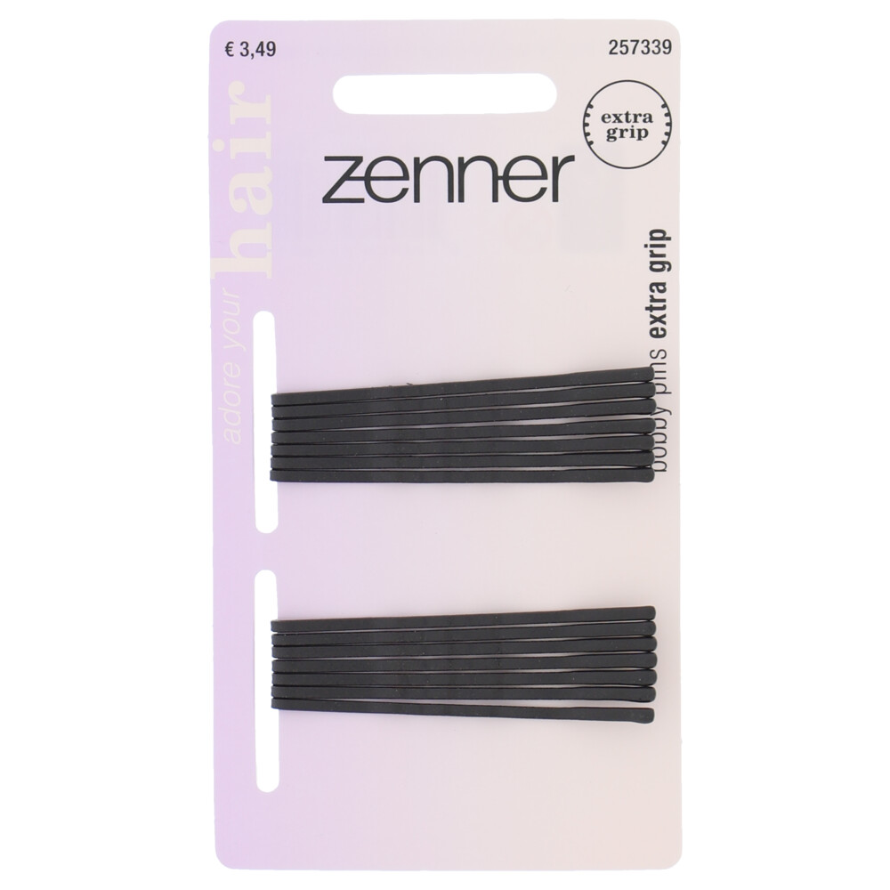 Zenner Schuifspeldjes Extra Grip Bruin, 5cm 14 stuks