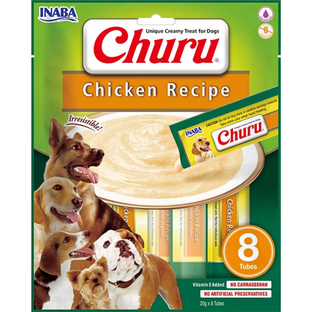 8x Inaba Churu Hondensnack Chicken 8 x 20 gr