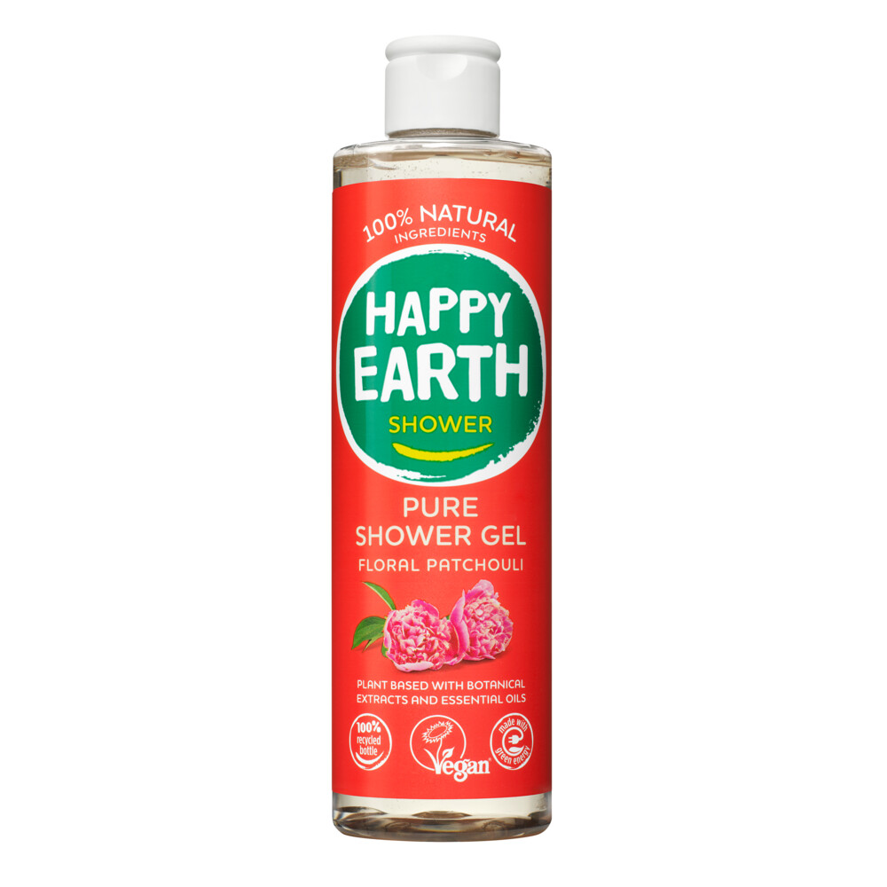 Happy Earth 100% Natuurlijke Douchegel Floral Patchouli 300 ml