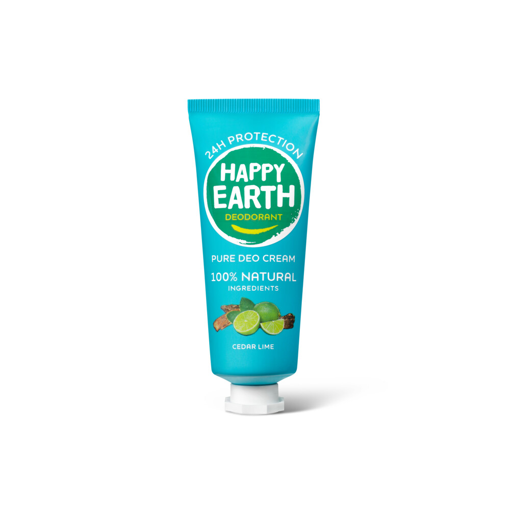 Happy Earth 100% Natuurlijke Deodorant Cream Cedar Lime 40 ml