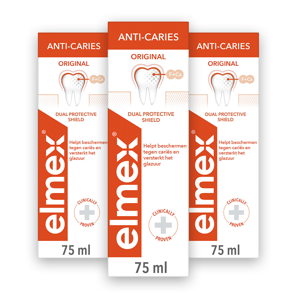 3x Elmex Tandpasta Anti-Cariës 75 ml