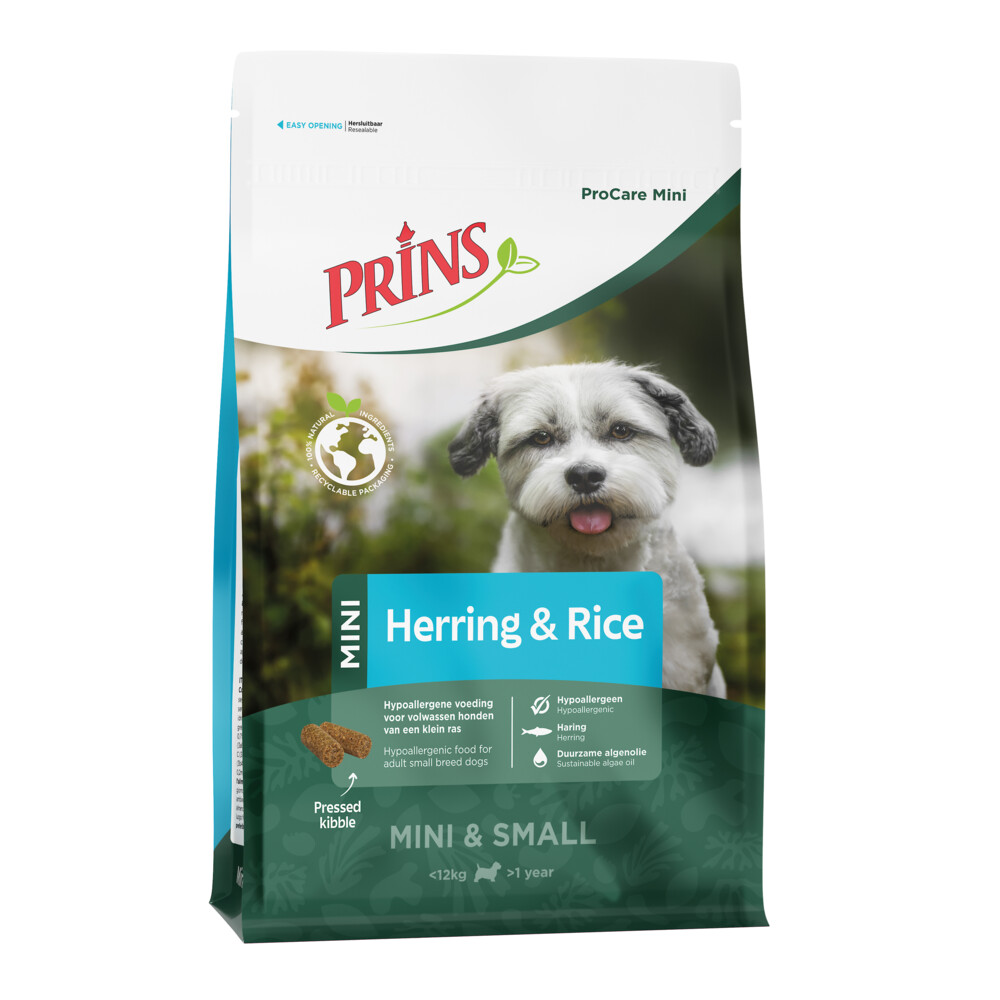 Prins ProCare Hondenvoer Mini Haring&Rijst 12 kg