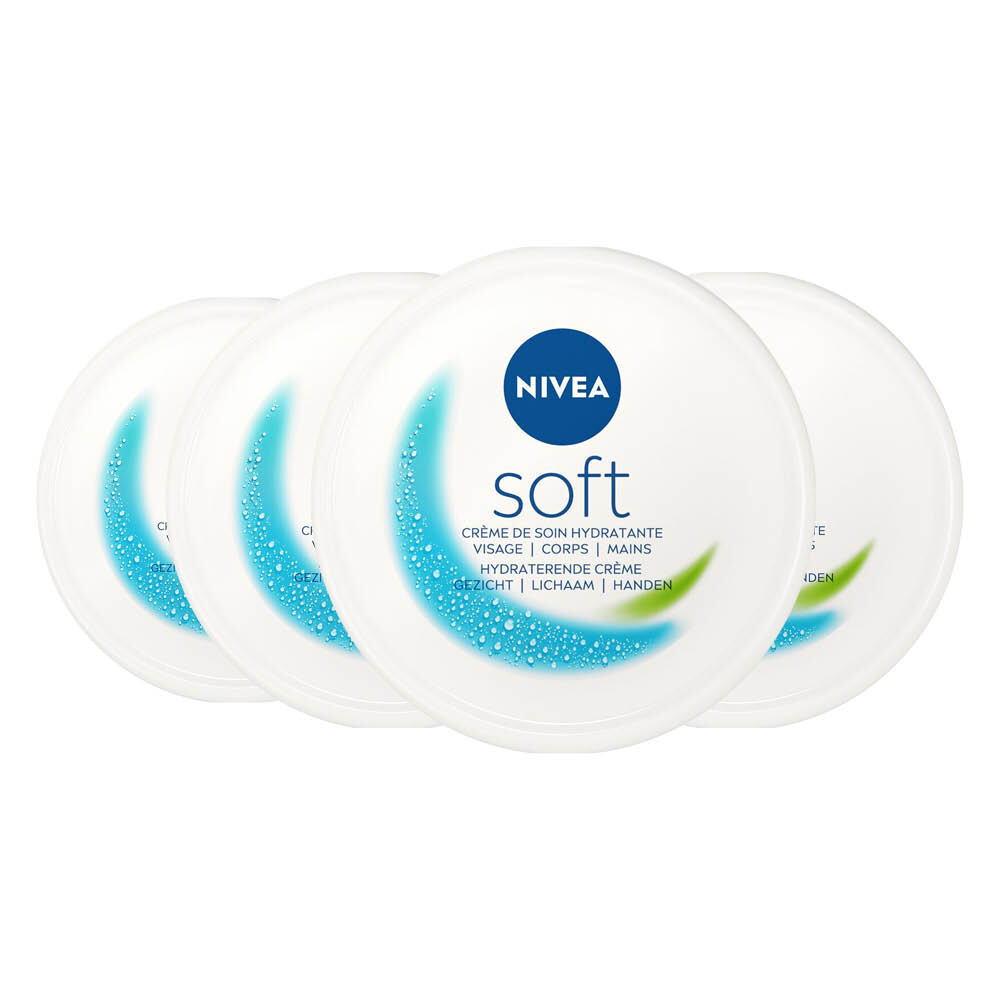 4x NIVEA Soft Crème Pot 50 ml