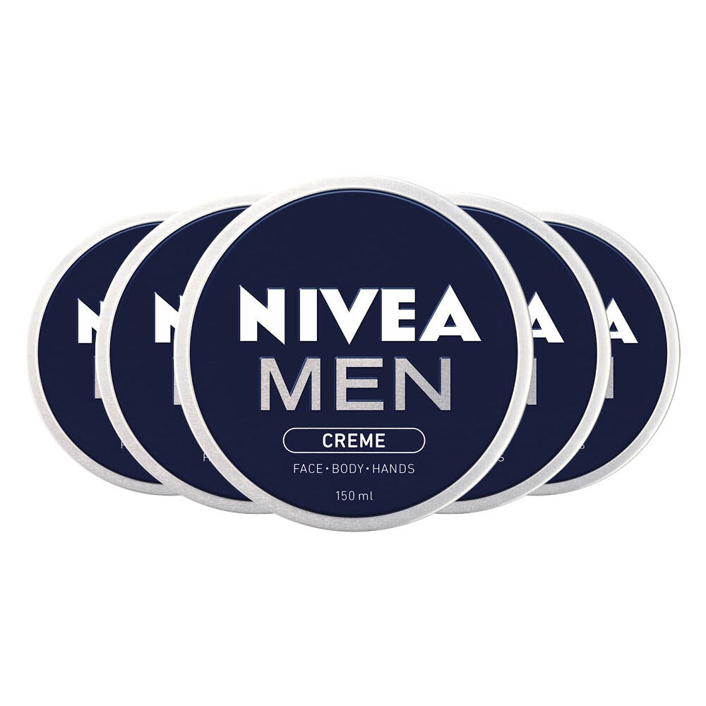 5x NIVEA Men Crème Blik 150 ml