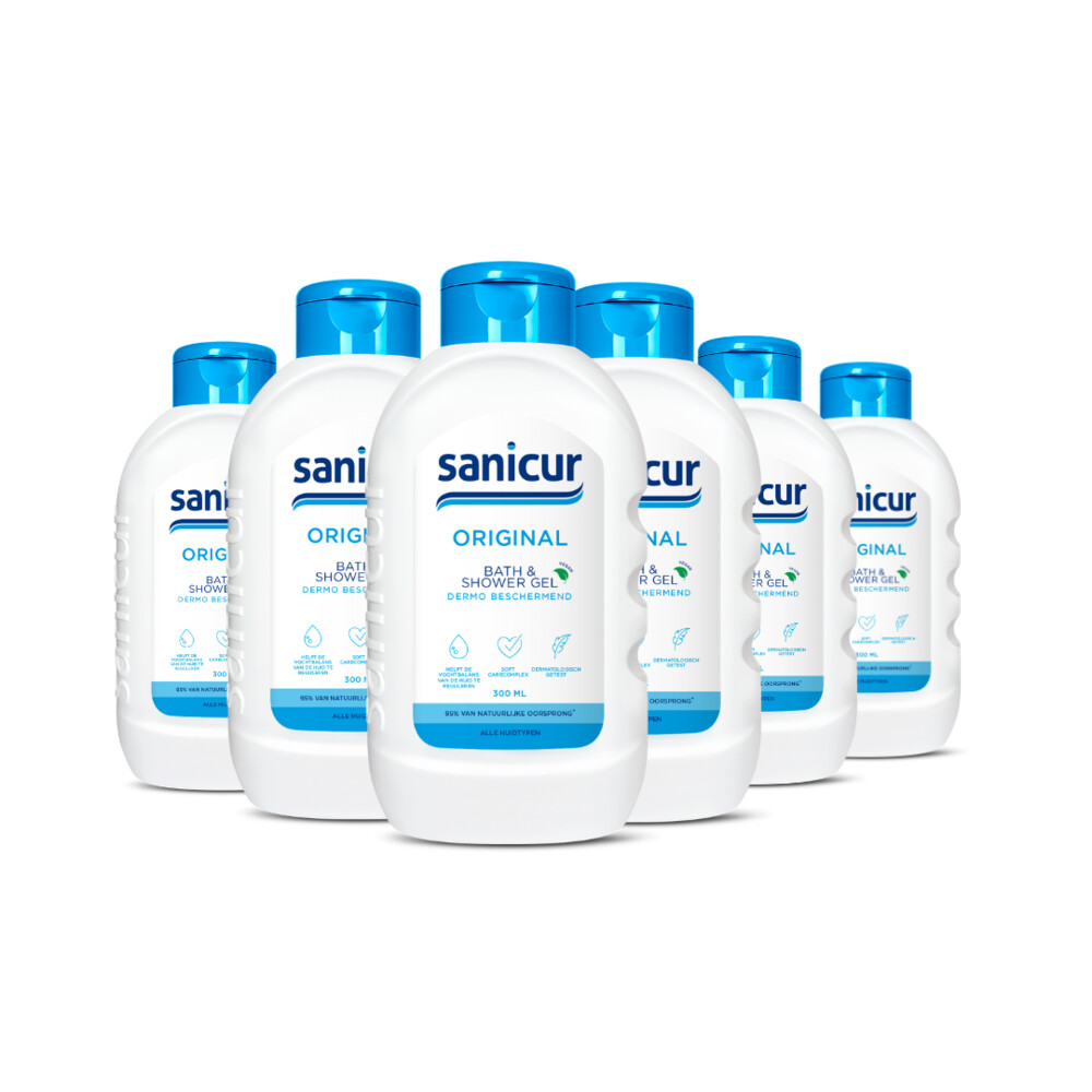6x Sanicur Douchecrème Original 300 ml