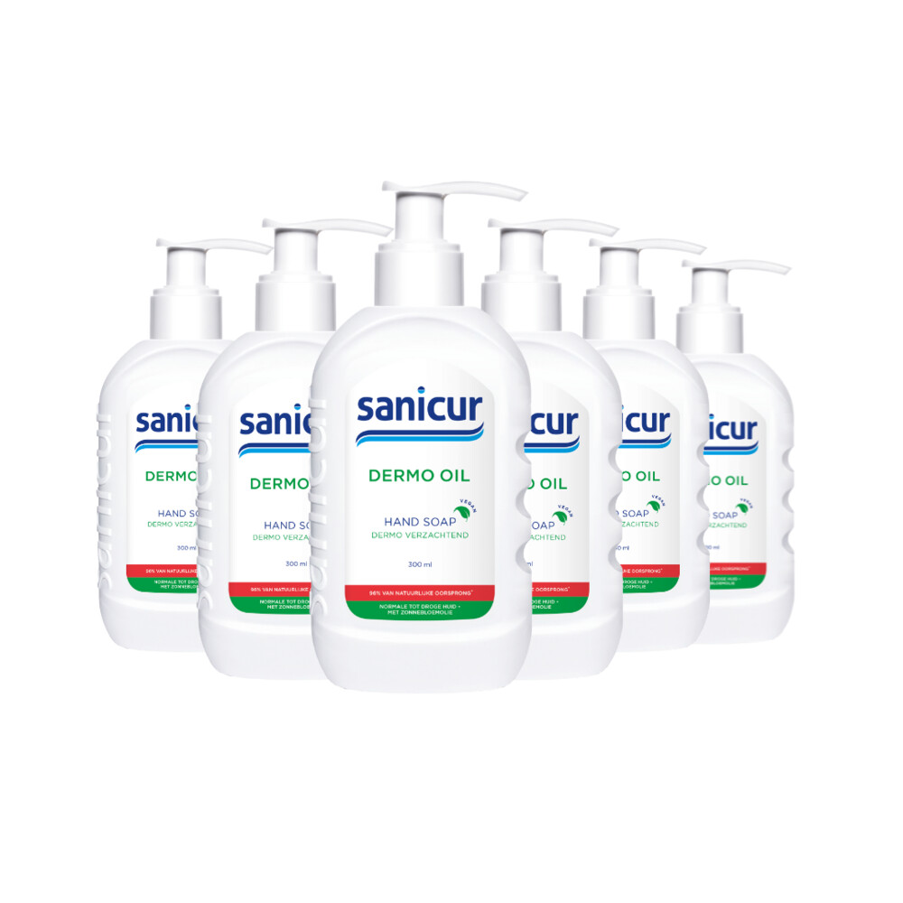 6x Sanicur Handzeep Dermo Oil 300 ml