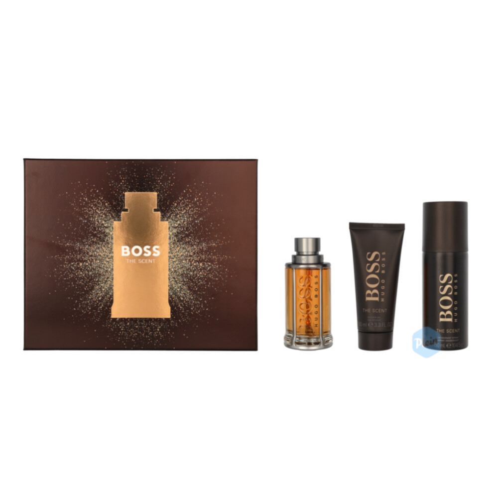 Hugo Boss The Scent Geschenkset Eau de Toilette Spray 100ml + Deo Spray 150ml + Douchegel 100ml 350 