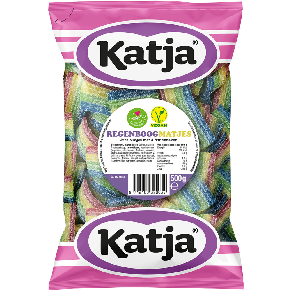 12x Katja Regenboogmatjes 500 gr