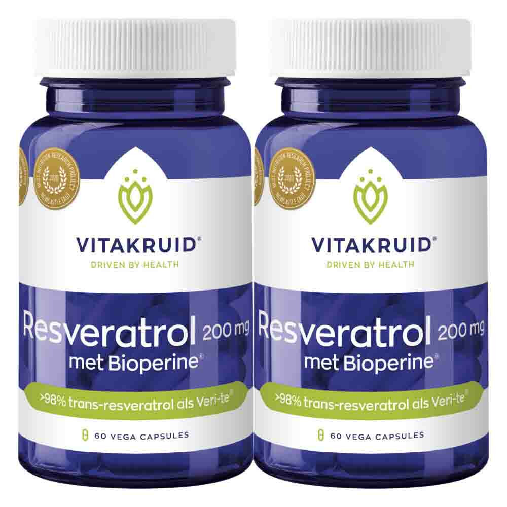 2x Vitakruid Resveratrol 200 mg 60 vegacapsules