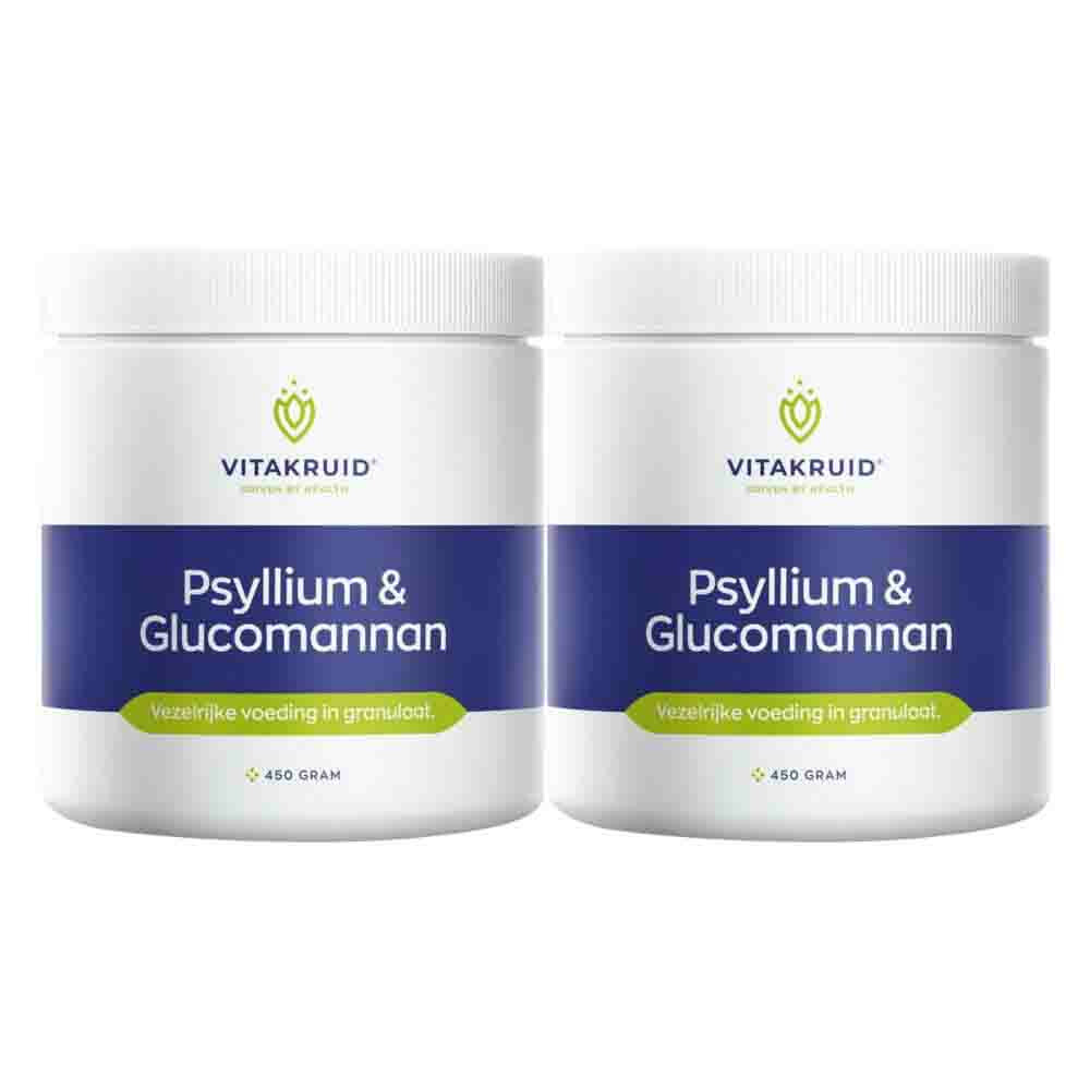 2x Vitakruid Psyllium Glucomann 450 gr