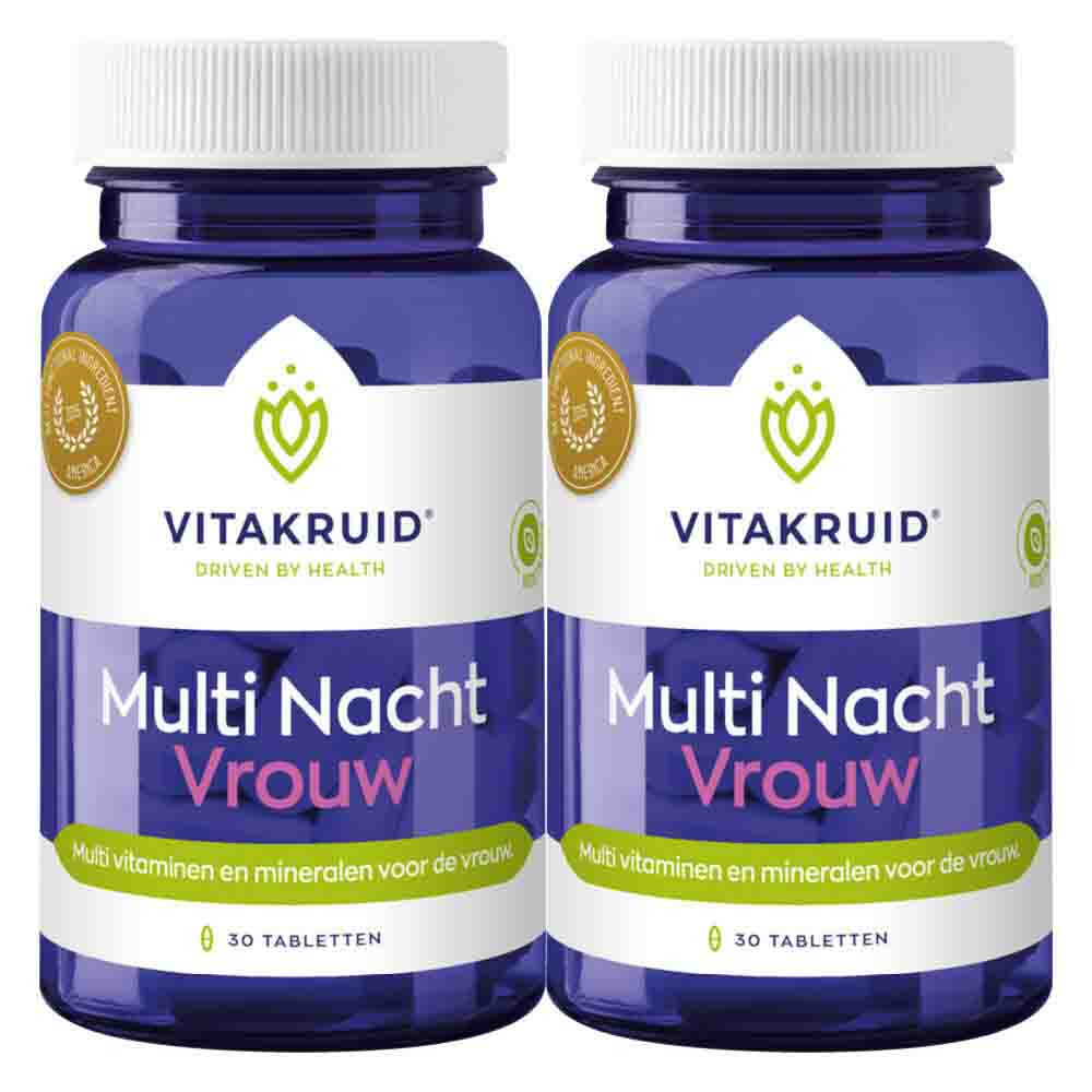 Gratis Verzending: 2x Vitakruid Multi Nacht Vrouw 30 tabletten