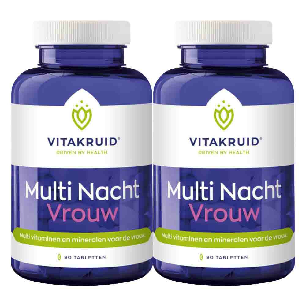 2x Vitakruid Multi Nacht Vrouw 90 tabletten