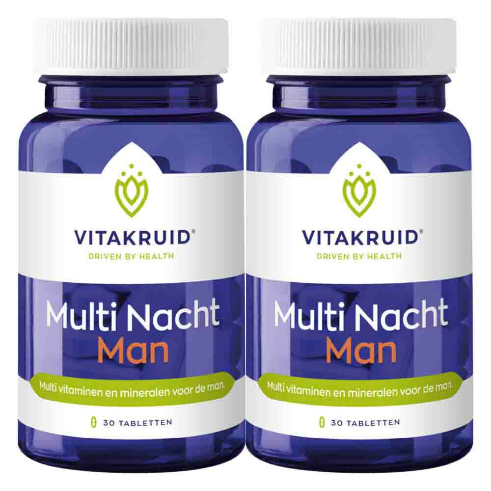 Gratis Verzending: 2x Vitakruid Multi Nacht Man 30 tabletten
