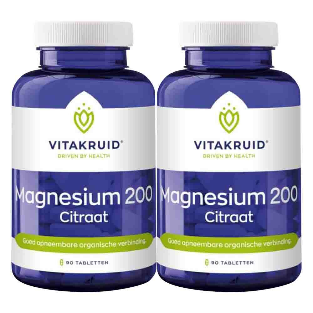 Gratis Verzending: 2x Vitakruid Magnesium 200 Citraat 90 tabletten