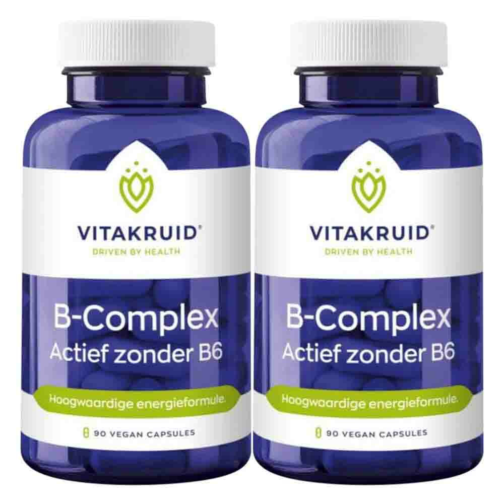 2x Vitakruid B-Complex Actief Zonder B6 90 vegacapsules