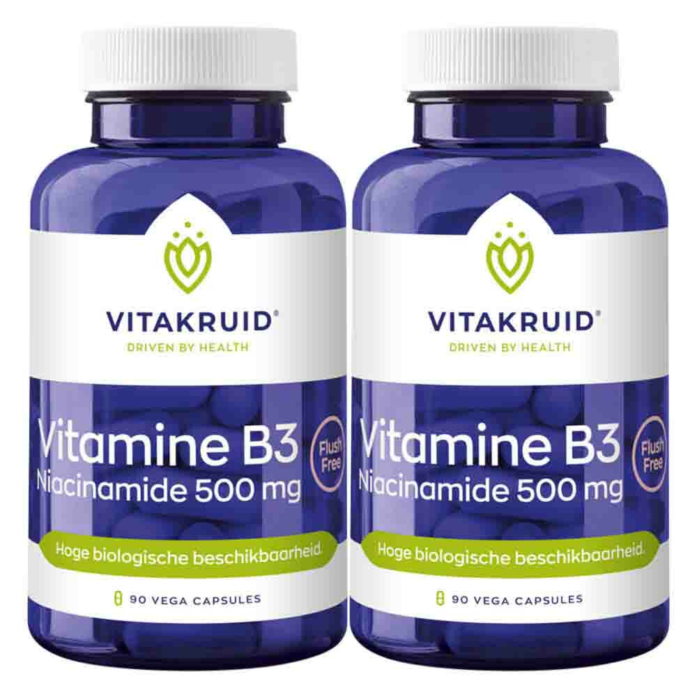 2x Vitakruid B3 Niacinamide 500 mg 90 capsules