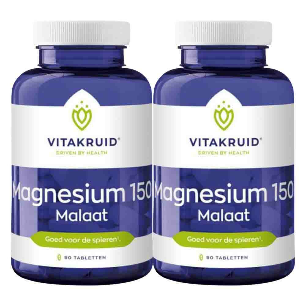 2x Vitakruid Magnesium Malaat 150 90 tabletten